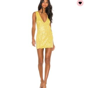 H:ours Yellow Sparkly Mini dress, NEW, never worn, perfect condition
